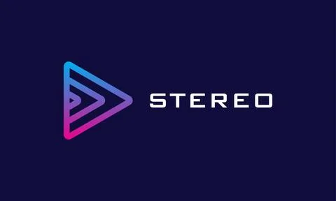 Logo vector play button arrow concept symbol icon player digital start stop.. Illustrazione stock