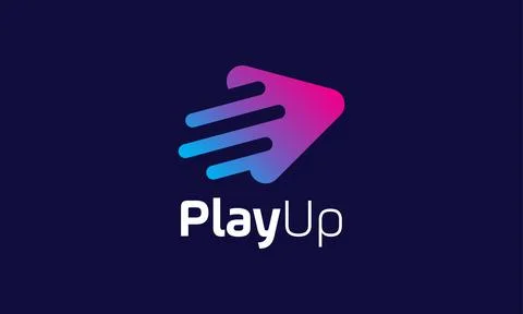 Logo vector play button Up arrow concept entertainment multimedia click tec.. Stock Illustration