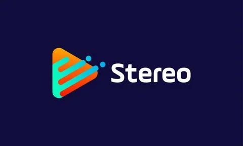 Logo vector play button Up arrow concept entertainment multimedia click tec.. Illustrazione stock