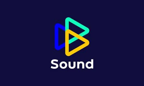 Logo vector play button Up arrow concept entertainment multimedia click tec.. Stock Illustration