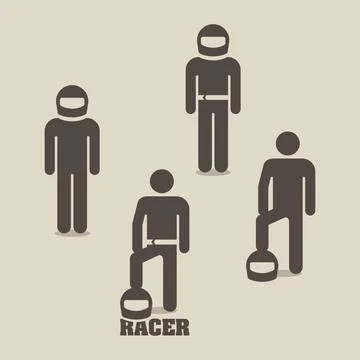 Logo. Vector. Racer. Illustrazione stock