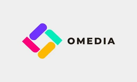 Logo vector rectangle colorful design minimalist art square concept Stock Illustration