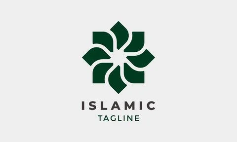 Logo vector rectangle fan concept minimalist design creative icon company c.. Stock Illustration