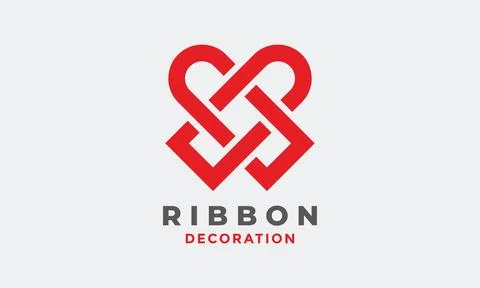 Logo vector red creative chain Stock Illustration