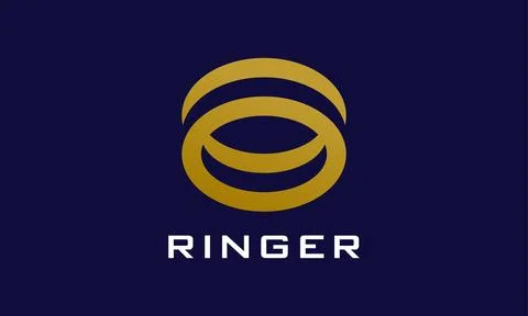 Logo vector ring style gold silver jewelry modern classic concept wedding par Stock Illustration