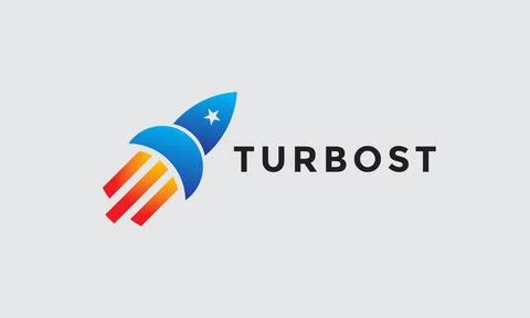 Logo vector rocket concept flight astronaut illustration spaceship cosmos a.. Stock Illustration