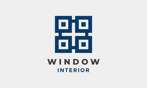 Logo vector simple design window Stock Illustration