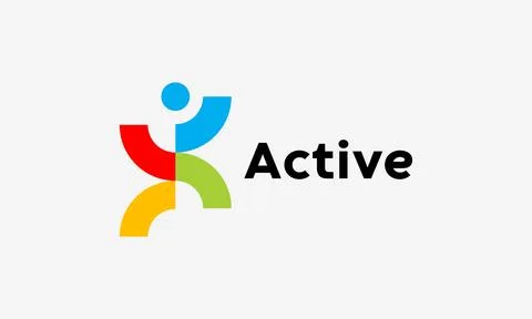 Logo vector solid teamwork symbol group solution strategy people network co.. Stock Illustration