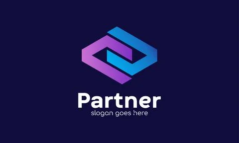 Logo vector teamwork icon symbolist cooperation connection link together co.. Stock Illustration