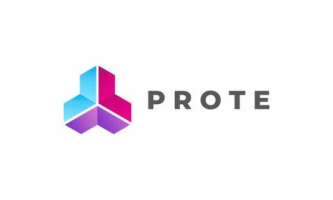 Logo vector three hexagon minimalist design corporate company emblem concept Stock Illustration
