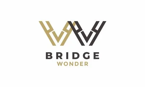 Logo vector W minimalism concept Stock Illustration