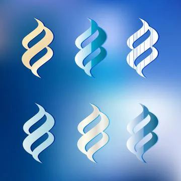Logo. Vector. Wavy lines. Stock Illustration