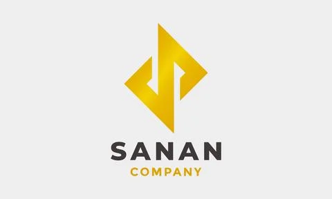 Logo vector yellow minimalism Stock Illustration
