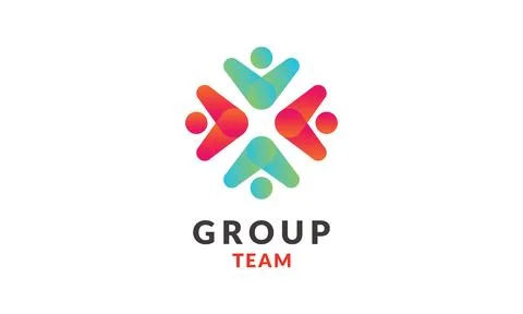 Logo vektorminimalis conection team Stock Illustration