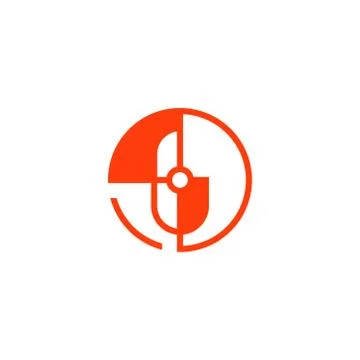 Logo of a vintage microphone inside a circle Stock Illustration