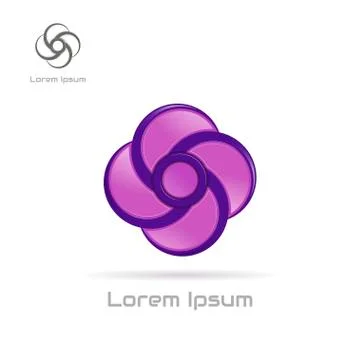 Logo violet swirl element Stock Illustration