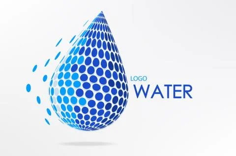 Logo water design 库存插图