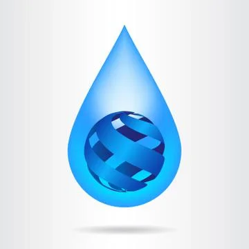 Logo water drop abstract design vector template. Stock Illustration