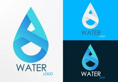 Logo water infinity Stock Illustration