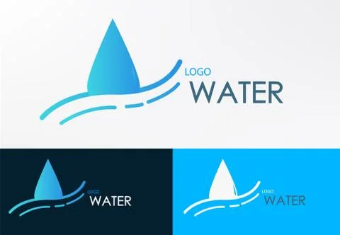 Logo water line wave Stock Illustration