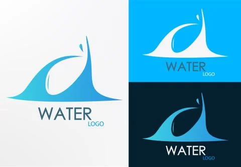 Logo water wave Stock Illustration