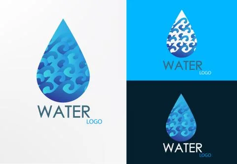 Logo wave and water Stock Illustration