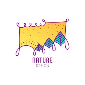 Logo wavy triangle color Stock Illustration