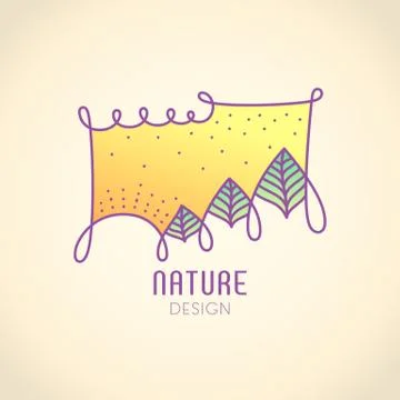 Logo wavy triangle Illustrazione stock