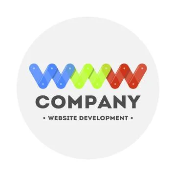 Logo web design and website development. Computer Repair. Bright and modern. 스톡 일러스트