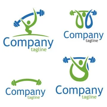 Logo Weightlifter Stock Illustration