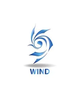 Logo Wind Element Symbol Stock Illustration