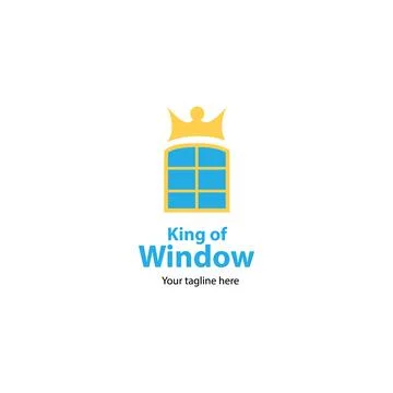 Logo window company called the window king Stock Illustration