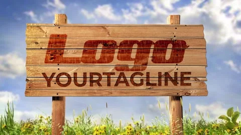 Logo on Wood for After Effects Stock After Effects