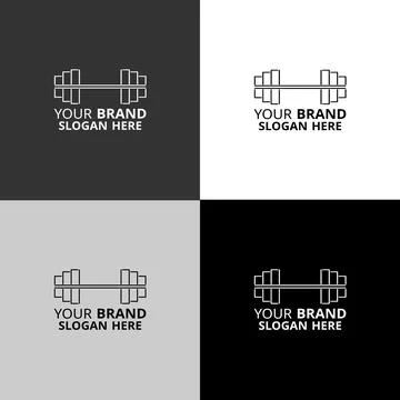 Logo workout template Illustrazione stock