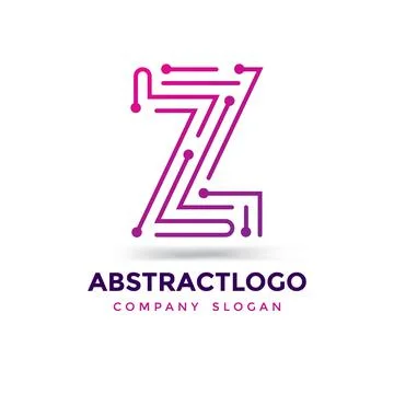 Logo Z letter design with vector Dots. Abstract Z point Colorful icon Stock Illustration
