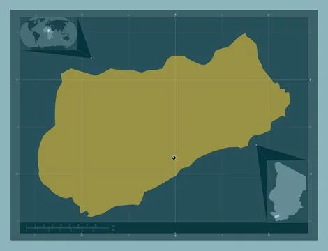 Logone Occidental, Chad. Solid color shape Illustrazione stock