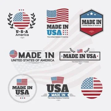 Logos American labels イラスト素材
