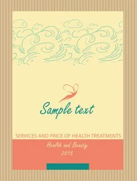 Logos and identification. Flyer, cover. Aesthetics, relaxation, spa. Flight of a Stock Illustration