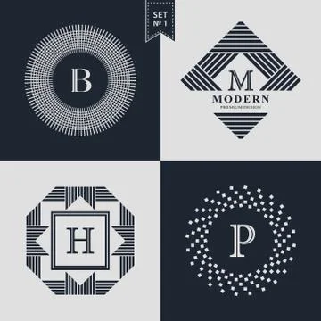 Logos Design Templates Set. Logotypes elements collection, Icons Symbols Stock-Illustration