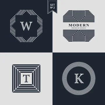 Logos Design Templates Set. Logotypes elements collection, Icons Symbols Stock-Illustration
