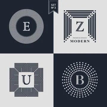 Logos Design Templates Set. Logotypes elements collection, Icons Symbols Stock-Illustration