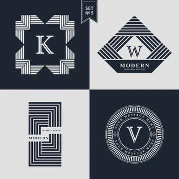 Logos Design Templates Set. Logotypes elements collection, Icons Symbols Stock-Illustration