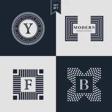 Logos Design Templates Set. Logotypes elements collection, Icons Symbols Stock-Illustration