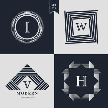 Logos Design Templates Set. Logotypes elements collection, Icons Symbols Stock-Illustration
