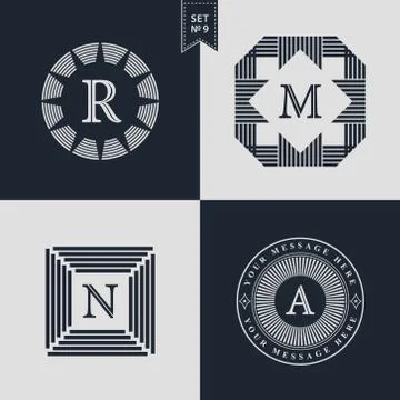 Logos Design Templates Set. Logotypes elements collection, Icons Symbols Stock-Illustration
