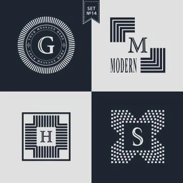 Logos Design Templates Set. Logotypes elements collection, Icons Symbols Stock-Illustration