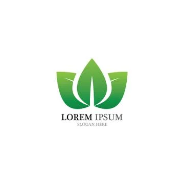 Logos of green Tree leaf ecology Stock Illustration