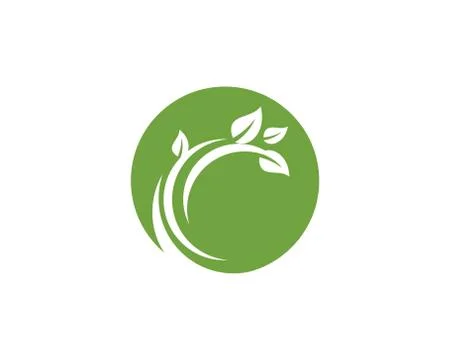 Logos of green Tree leaf ecology nature Stock Illustration