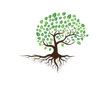 Logos of green Tree leaf ecology nature Illustrazione stock