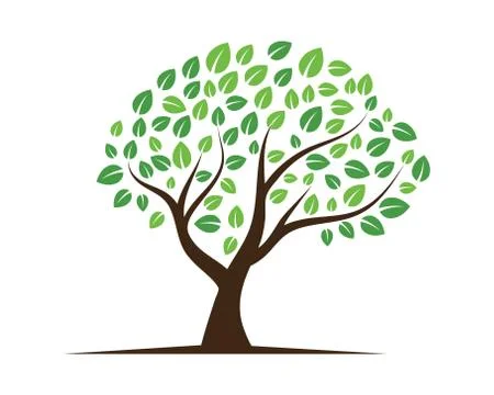 Logos of green Tree leaf ecology nature Stock Illustration